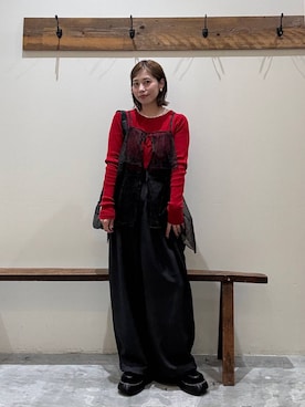 「アイテム（ドレスシューズ）」を使った、RENAさん（レディース・153cm）の秋コーディネート