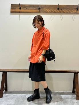 「アイテム（ブーツ）」を使った、RENAさん（レディース・153cm）の夏コーディネート