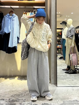 「アイテム（ブルゾン）」を使った、RENAさん（レディース・153cm・40代）の夏コーディネート