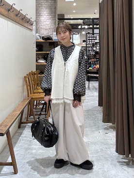 「niko and...（ニコアンド）のアイテム（ローファー）」を使った、RENAさん（レディース・153cm）の春コーディネート