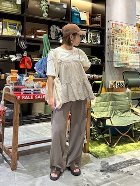 「アイテム（スカート）」を使った、RENAさん（レディース・153cm・40代）の夏コーディネート