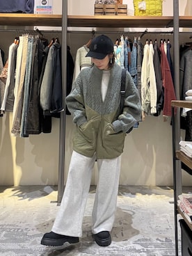 「アイテム（スウェットパンツ）」を使った、RENAさん（レディース・153cm・40代）の秋コーディネート