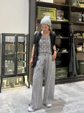 「アイテム（帽子）」を使った、RENAさん（レディース・153cm・40代）の夏コーディネート