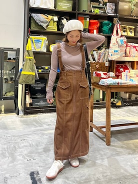 「アイテム（帽子）」を使った、RENAさん（レディース・153cm・40代）の秋コーディネート