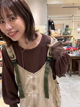 「niko and...（ニコアンド）のアイテム（トートバッグ）」を使った、RENAさん（レディース・153cm）の秋コーディネート