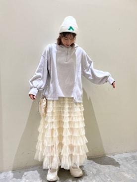 「アイテム（帽子）」を使った、RENAさん（レディース・153cm・40代）の秋コーディネート