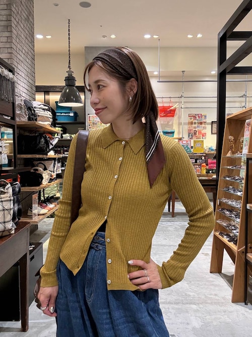 セール】ソフトリブメランジポロカーディガン（カーディガン/ボレロ