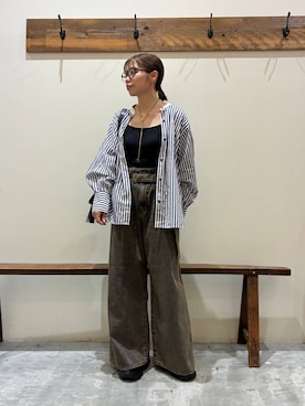 「niko and...（ニコアンド）のボリュームソールスニーカー（スニーカー）」を使った、RENAさん（レディース・153cm）の夏コーディネート