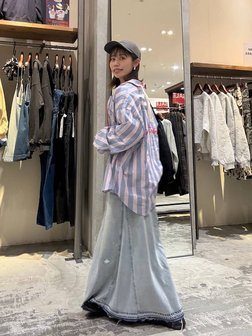 NKJ 2026SS] スリットロングデニムスカート（デニムスカート）｜niko