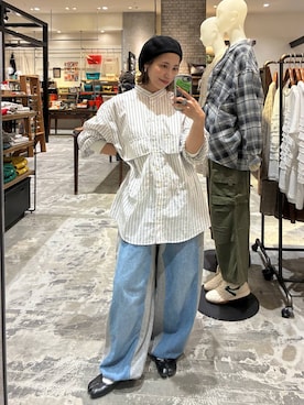 「アイテム（デニムパンツ）」を使った、RENAさん（レディース・153cm・40代）の秋コーディネート