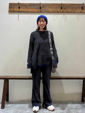 「アイテム（トートバッグ、その他）」を使った、RENAさん（レディース・153cm）の冬コーディネート