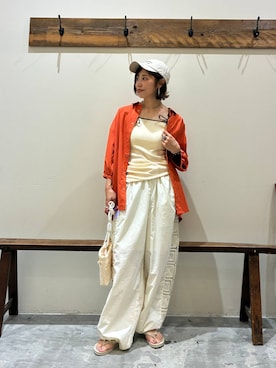 「アイテム（ショルダーバッグ）」を使った、RENAさん（レディース・153cm・40代）の夏コーディネート