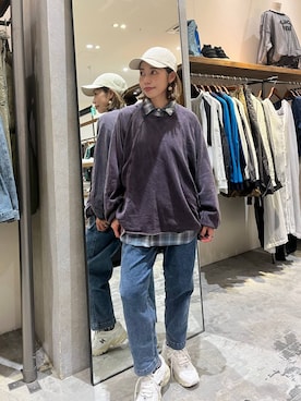 「アイテム（帽子）」を使った、RENAさん（レディース・153cm・40代）の秋コーディネート