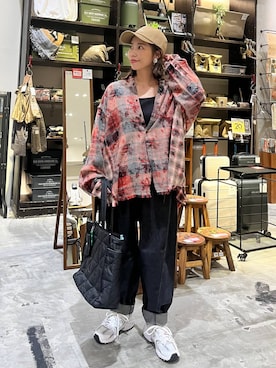 「アイテム（帽子）」を使った、RENAさん（レディース・153cm・40代）の秋コーディネート