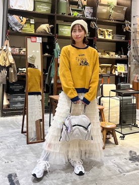 「アイテム（帽子）」を使った、RENAさん（レディース・153cm・40代）の秋コーディネート