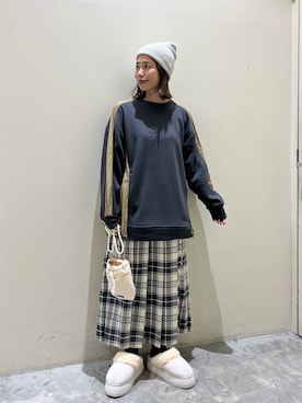 「アイテム（帽子）」を使った、RENAさん（レディース・153cm・40代）の秋コーディネート
