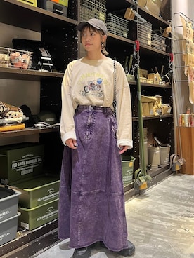 「アイテム（帽子）」を使った、RENAさん（レディース・153cm・40代）の秋コーディネート