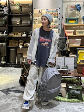「アイテム（帽子）」を使った、RENAさん（レディース・153cm・40代）の秋コーディネート