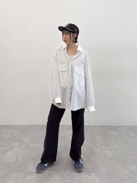 「niko and...（ニコアンド）のアイテム」を使った、RENAさん（レディース・153cm）の夏コーディネート