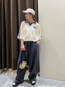 「アイテム（帽子）」を使った、RENAさん（レディース・153cm・40代）の春コーディネート
