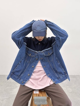 「niko and...（ニコアンド）のアイテム」を使った、RENAさん（レディース・153cm）の夏コーディネート