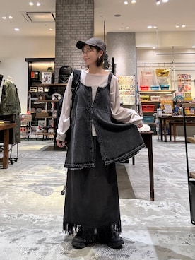 「ラフ」｜「アイテム（キャップ）」を使った、RENAさん（レディース・153cm）の秋コーディネート