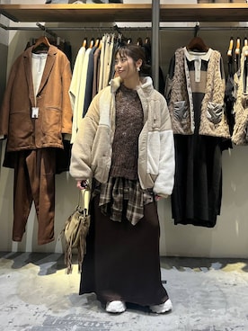 「アイテム（その他アウター）」を使った、RENAさん（レディース・153cm・40代）の秋コーディネート