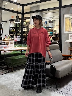 「アイテム（帽子）」を使った、RENAさん（レディース・153cm・40代）の秋コーディネート