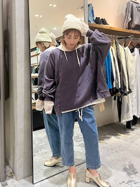 「アイテム（帽子）」を使った、RENAさん（レディース・153cm・40代）の秋コーディネート