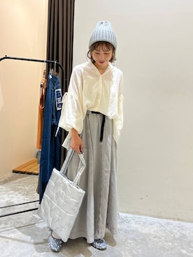 「アイテム（帽子）」を使った、RENAさん（レディース・153cm・40代）の夏コーディネート