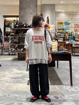 「アイテム（バックパック/リュック）」を使った、RENAさん（レディース・153cm・40代）の秋コーディネート