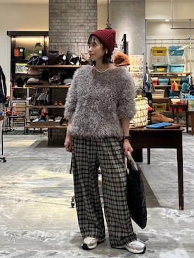 「アイテム（帽子）」を使った、RENAさん（レディース・153cm・40代）の秋コーディネート