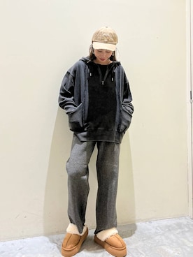 「アイテム（帽子）」を使った、RENAさん（レディース・153cm・40代）の秋コーディネート
