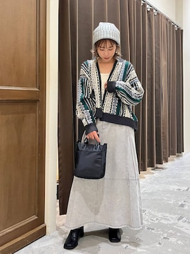 「アイテム（帽子）」を使った、RENAさん（レディース・153cm・40代）の秋コーディネート