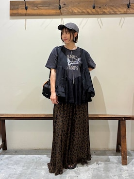 「アイテム（シューズ）」を使った、RENAさん（レディース・153cm）の夏コーディネート