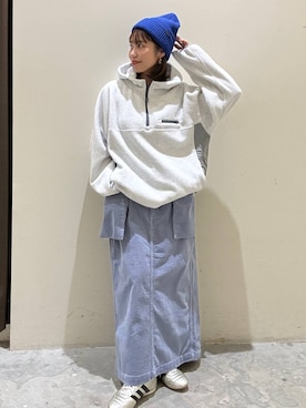 「アイテム（ニットキャップ/ビーニー）」を使った、RENAさん（レディース・153cm・40代）の秋コーディネート