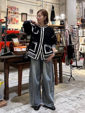 「アイテム（ボストンバッグ）」を使った、RENAさん（レディース・153cm・40代）の秋コーディネート