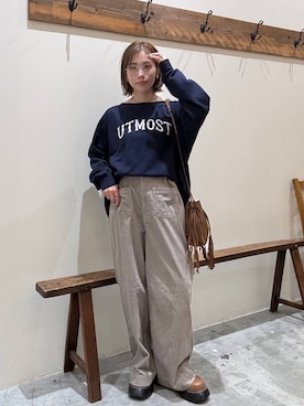 「アイテム（ドレスシューズ）」を使った、RENAさん（レディース・153cm）の秋コーディネート