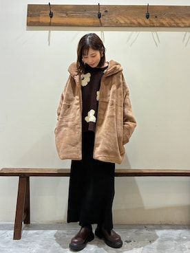 「アイテム（ブーツ）」を使った、RENAさん（レディース・153cm・40代）の秋コーディネート