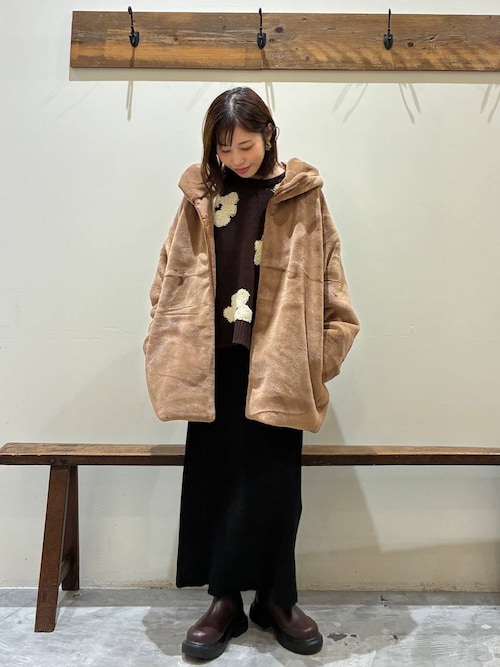 MODE NORM CORE] ベルベットファーフードブルゾン（ブルゾン）｜niko