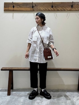 「アイテム（ドレスシューズ）」を使った、RENAさん（レディース・153cm）の秋コーディネート