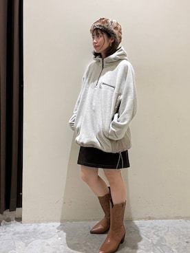 「niko and ...」｜「アイテム（キャップ）」を使った、RENAさん（レディース・153cm）の秋コーディネート