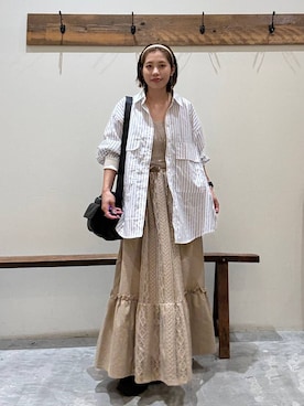 「niko and...（ニコアンド）のボリュームソールスニーカー（スニーカー）」を使った、RENAさん（レディース・153cm）の秋コーディネート