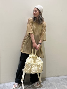「アイテム（帽子）」を使った、RENAさん（レディース・153cm・40代）の春コーディネート