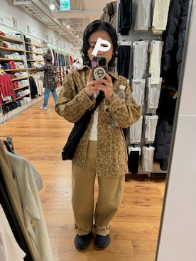 「アイテム（チノパンツ）」を使った、Pさん（レディース・150cm）の冬コーディネート