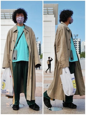 「ISSEY MIYAKE（イッセイミヤケ）のアイテム（ジャケット/アウター）」を使った、Paak Chanさん（メンズ・172cm）の秋コーディネート
