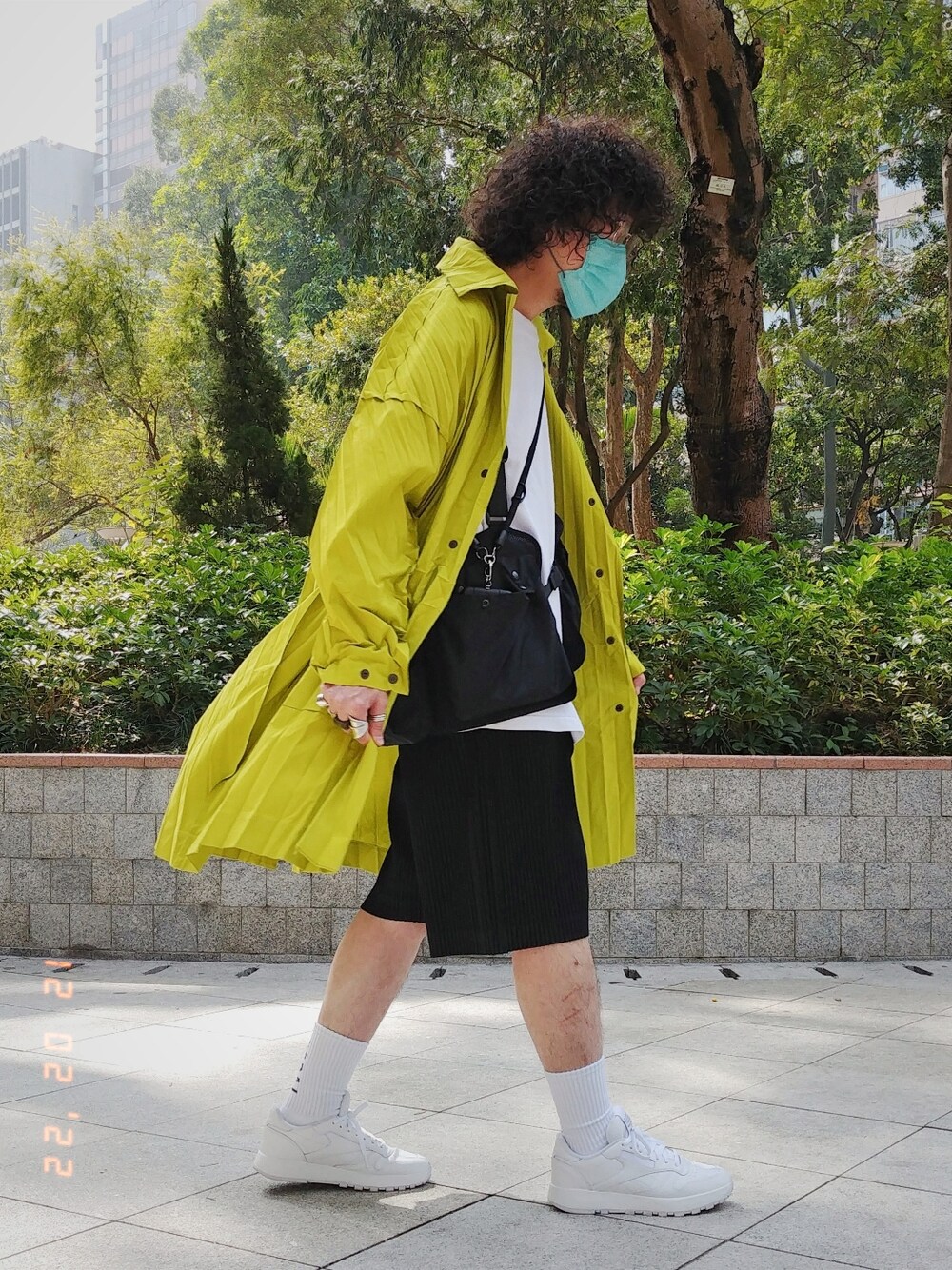 「金子眼鏡、HOMME PLISSÉ ISSEY MIYAKE、mis calif、alstyle、nodal、Maison Margiela、reebok、ootd、winter、今日のコーデ、今日の服、冬コーデ、冬、冬のコーデ」｜「金子眼鏡のアイテム（メガネ、シルバー系）」を使った、Paak Chanさん（メンズ・172cm）の冬コーディネートの2枚目の写真