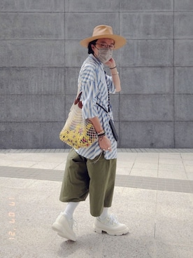 「MERELY MADE」｜Paak Chanさん（メンズ・172cm）の夏コーディネート