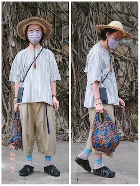 「SUBLIME（サブライム）のアイテム」を使った、Paak Chanさん（メンズ・172cm）の夏コーディネート