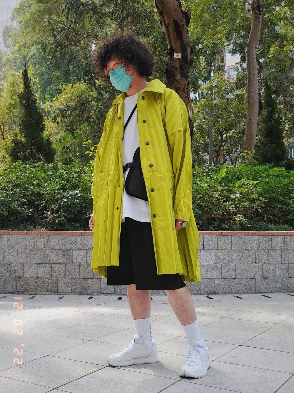 「金子眼鏡、HOMME PLISSÉ ISSEY MIYAKE、mis calif、alstyle、nodal、Maison Margiela、reebok、ootd、winter、今日のコーデ、今日の服、冬コーデ、冬、冬のコーデ」｜「金子眼鏡のアイテム（メガネ、シルバー系）」を使った、Paak Chanさん（メンズ・172cm）の冬コーディネートの4枚目の写真